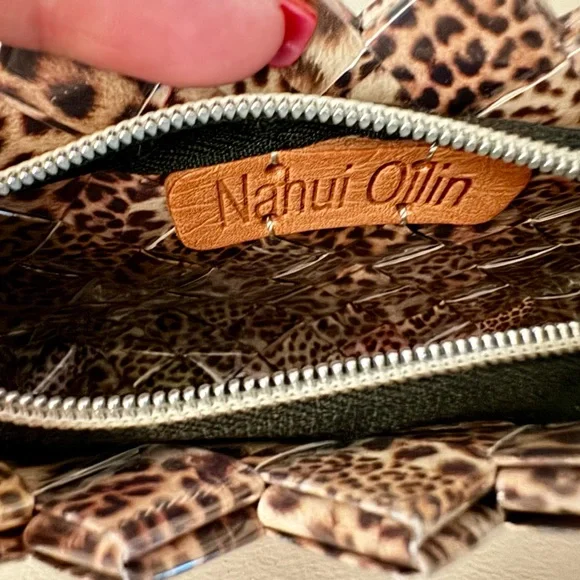 Nahui Ollin Leopard Print Wristlet - Picture 3 of 6